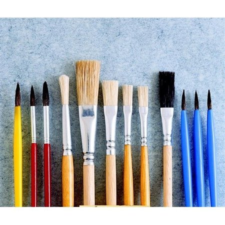 SCHOOL SMART School Smart 085768 Economy Natural And Synthetic Paint Brush Assortment 85768